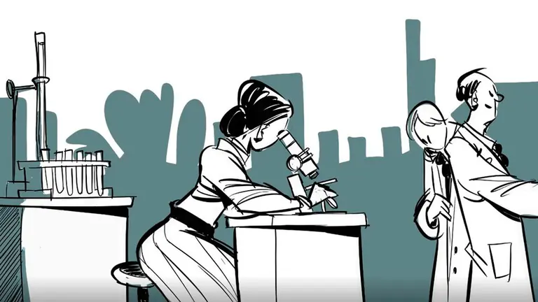 Un frame del vídeo de animación realizado por la Universidad de Navarra. CEDIDA