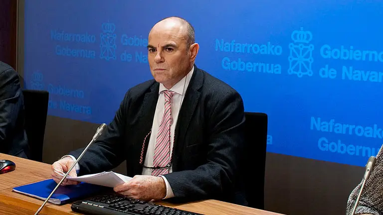 El coordinador de trasplantes, José Elizalde, durante una rueda de prensa. GOBIERNO DE NAVARRA