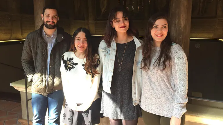 Los alumnos mexicanos Marco Tadeo Bermúdez; Abigail Montserrat; Jocelyn Carrete y Rocío Daniela Treviño. UNED