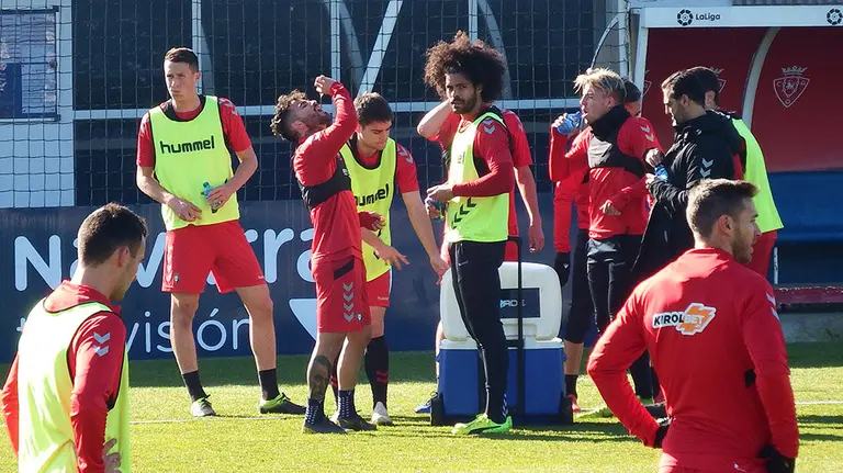 Entrenamiento de Osasuna en Tajonar.