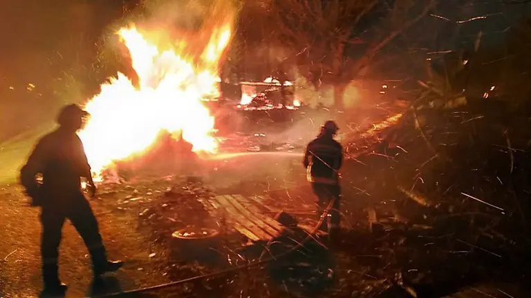 Incendio forestal en Almándoz BOMBEROS DE NAVARRA