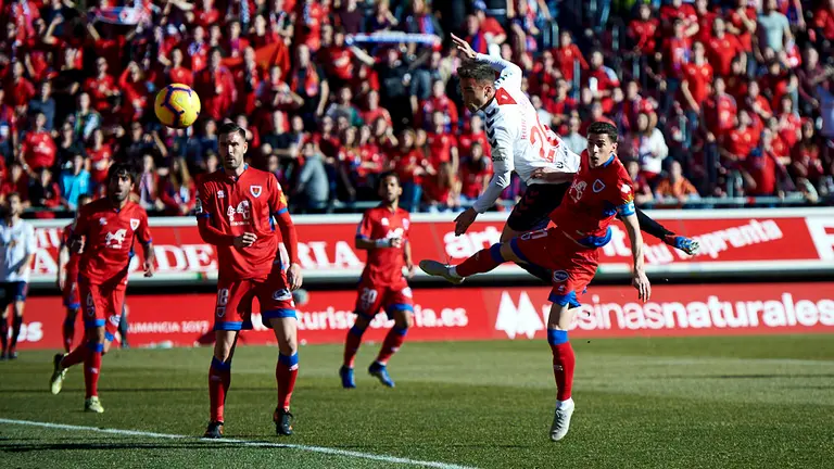 Partido entre Numancia y Osasuna correspondiente a la vigesimosexta jornada de Liga. MIGUEL OSÉS 2