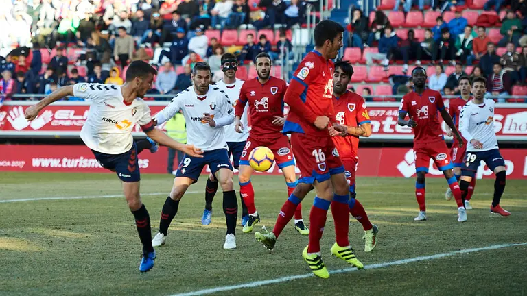 Partido entre Numancia y Osasuna correspondiente a la vigesimosexta jornada de Liga. MIGUEL OSÉS 13