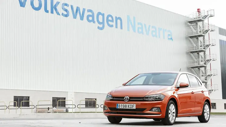 Un volkswagen, en la planta de Landaben CEDIDA