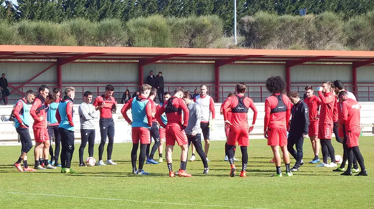 Entrenamiento de osasuna en Tajonar.