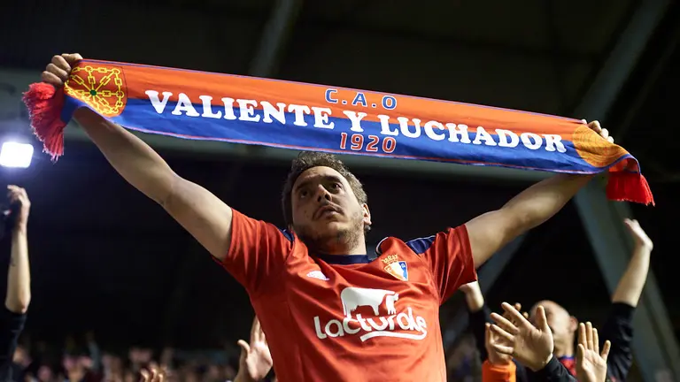 La grada de El Sadar durante el partido contra el Zaragoza. MIGUEL OSÉS 16