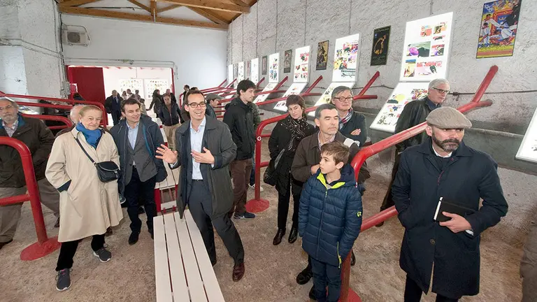 Imagen de la inauguración de las visitas guiadas a la plaza de toros de Pamplona. CEDIDA