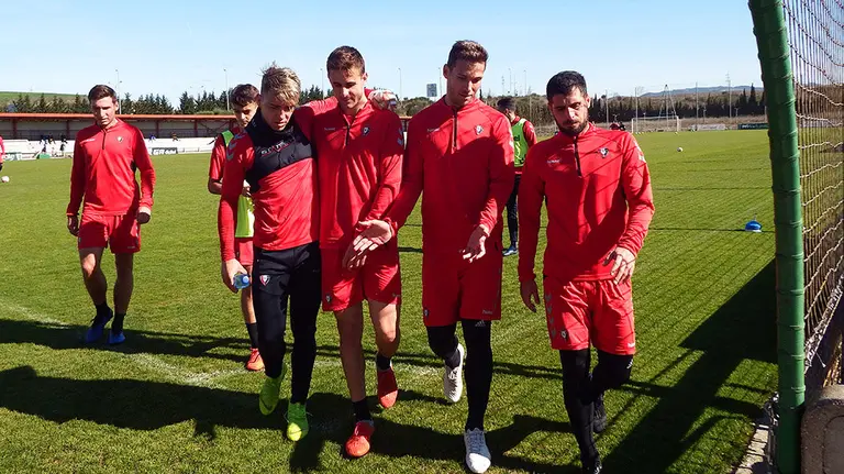 Moncayola, Brandon, Barbero, Xisco y Fran Mérida en Tajonar