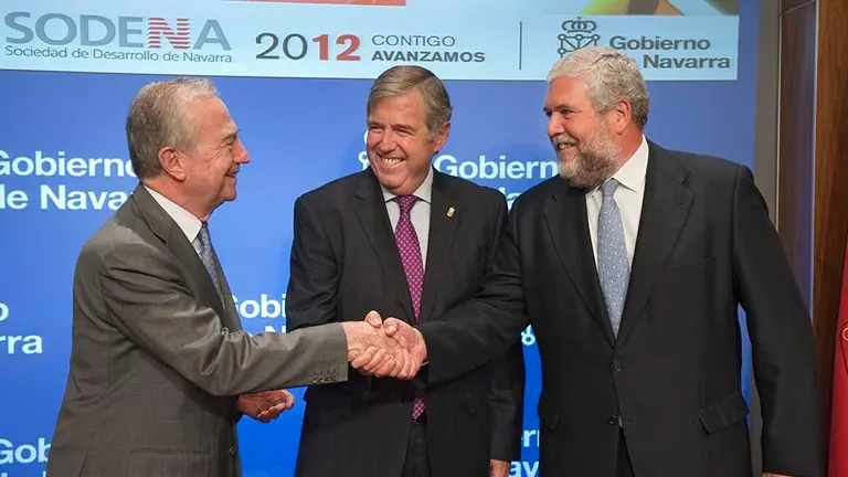 José María Fernández Sousa, el exconsejero Roig y José María Aracama en un acto de SODENA. ARCHIVO