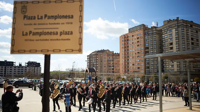 Inauguración de la _Plaza la Pamplonesa_ . PABLO LASAOSA 10