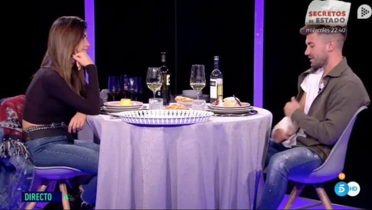 La pamplonesa Sofía Suescun durante la cena que el programa GH DÚO le ha organizado con su exnovio, Alejandro Albalá TELECINCO