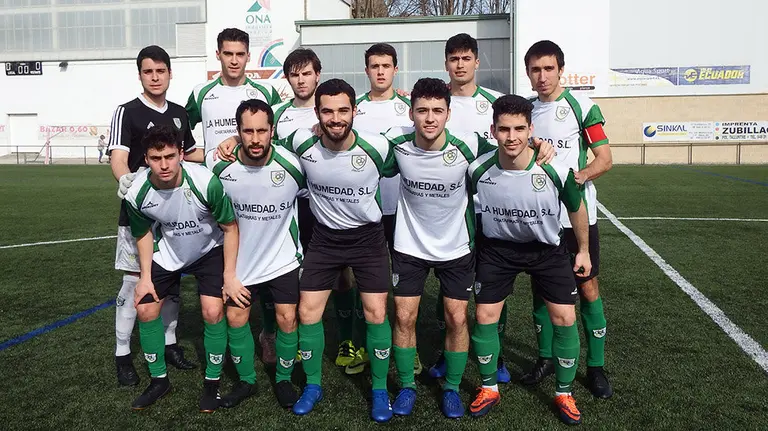Equipo titular de Oberena ante la Pe&ntilde;a Azagresa