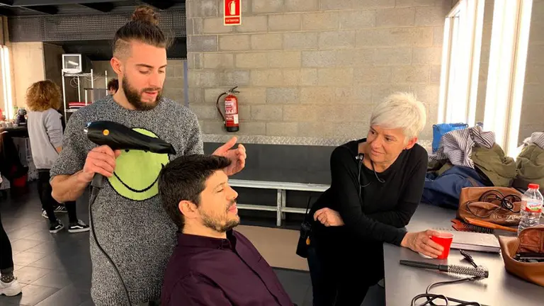 Los Lobos, en la sala de maquillaje y peluquería (19) AGP