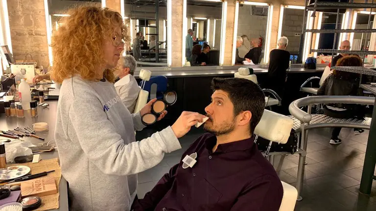 Los Lobos, en la sala de maquillaje y peluquería (22) AGP