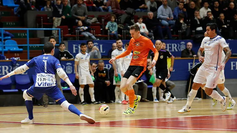 Partido del Ribera Navarra de la Liga Nacional de fútbol sala. Cedida.