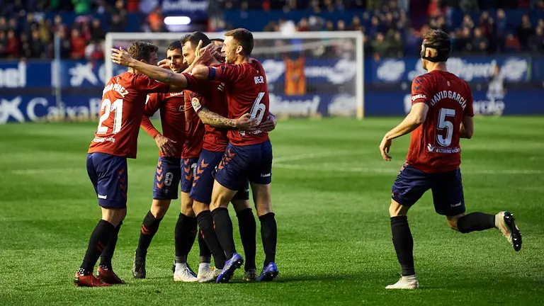 Partido entre Osasuna y Rayo Majadahonda disputado en El Sadar correspondiente a la trigésima jornada de liga. MIGUEL OSÉS 15