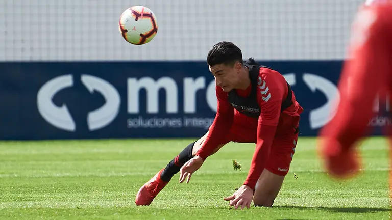 Luis Perea. Osasuna se entrena en las instalaciones de Tajonar. PABLO LASAOSA 10
