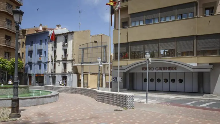 Fachada del Teatro Gaztambide en Tudela ARCHIVO
