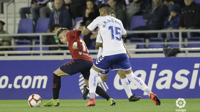 Imagen del partido entre Osasuna y el Tenerife en el Heliodoro Rodríguez. LA LIGA 123
