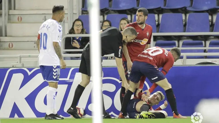 Imagen del partido entre Osasuna y el Tenerife en el Heliodoro Rodríguez. LA LIGA 123