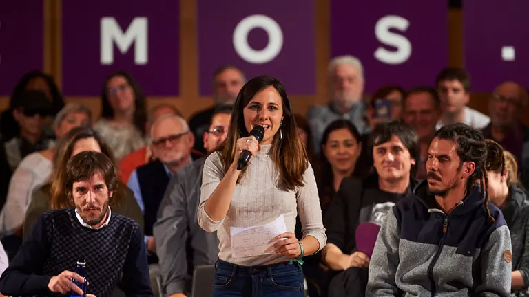 Acto de presentación de candidaturas en Navarra de Podemos. Participarán el candidato de Podemos al Congreso por Tenerife, Alberto Rodríguez, la candidata navarra, Ione Belarra, la candidata al Parlamento Europeo, Idoia Villanueva, y el candidato al Gobierno de Navarra, Mikel Buil. MIGUEL OSÉS