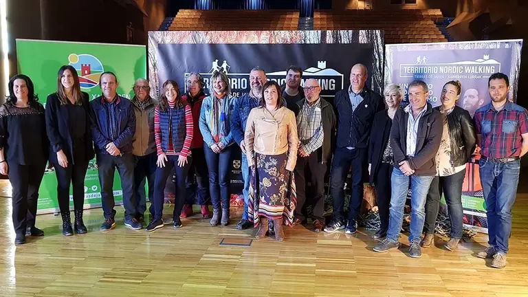 Inauguración del Territorio Nordic Walking Tierras de Javier, con más de 100 kilómetros de rutas para la práctica de la marcha nórdica. CEDIDA