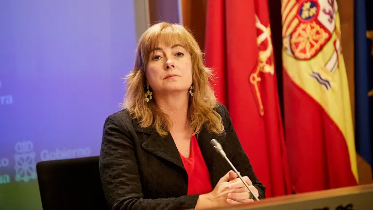 María Solana y Ana Ollo informan de los principales asuntos tratados en la sesión de Gobierno de Navarra  Tareas de derribo del edificio de los antiguos Cines Carlos III de Pamplona. IÑIGO ALZUGARAY