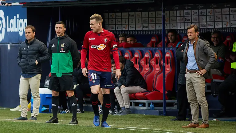 Partido de la Liga 123 entre Osasuna y Extremadura disputado en El Sadar (09). IÑIGO ALZUGARAY