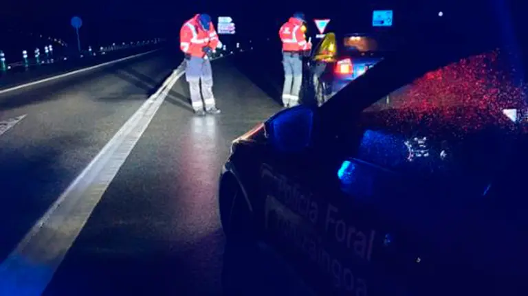 La Policía Foral intercepta a un conductor de Cintruénigo con un cúmulo de delitos. CEDIDA