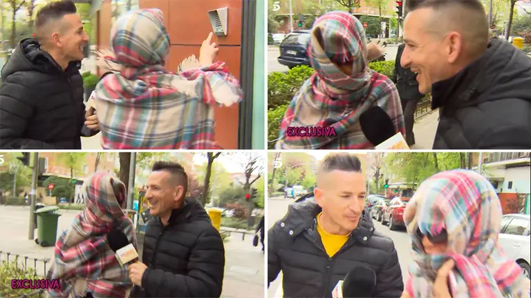 La pamplonesa Maite Galdeano oculta su rostro y se hace pasar por árabe para ocultar a las cámaras de televisión de Sálvame su paso por una clínica estética TELECINCO 00