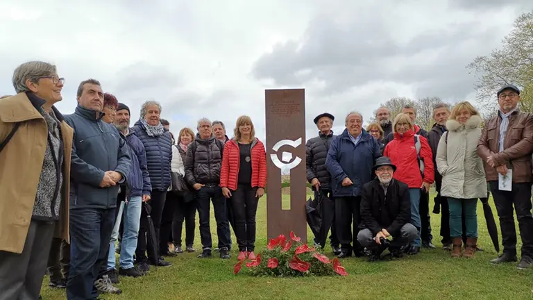 la participación del Gobierno de Navarra en el homenaje a los internos en el campo de Gurs. GOBIERNO DE NAVARRA