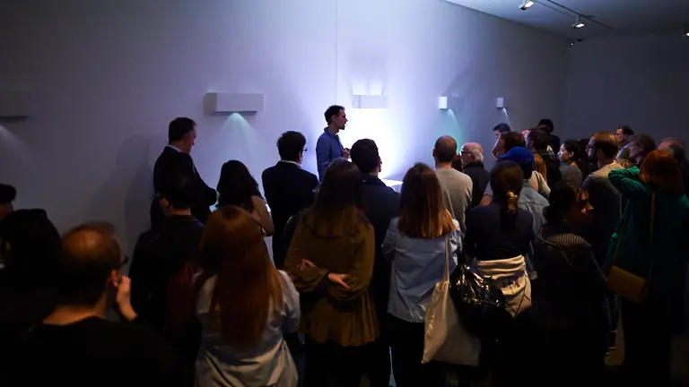 Daniel Canogar presenta la exposición Small Data en el Museo Universidad de Navarra. PABLO LASAOSA