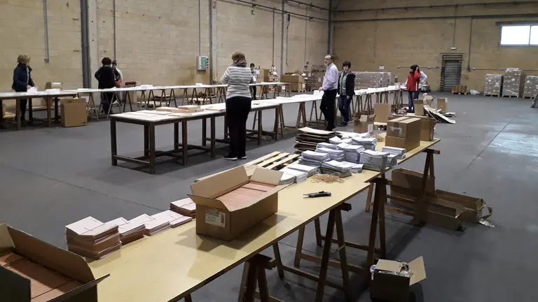 Nave en Navarra en la que se gestiona todo lo referido a las elecciones generales. CEDIDA