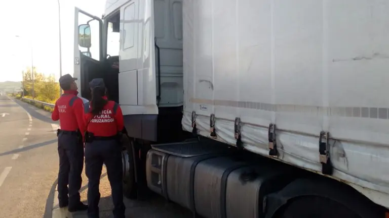 Camionero denunciado en Lodosa por positivo en drogas POLICÍA FORAL