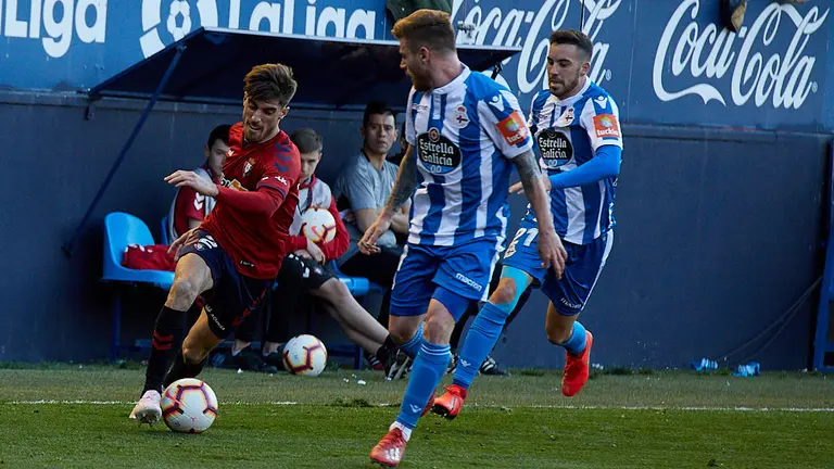 Partido de la Liga 123 entre Osasuna y Deportivo de La Coruña disputado en El Sadar (67). IÑIGO ALZUGARAY