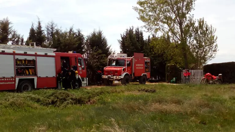 Incendio en un huerto de Tudela BOMBEROS DE NAVARRA