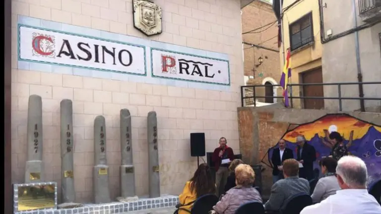 Acto en Andosilla en recuerdo al Casino Principal de la localidad PARLAMENTO DE NAVARRA