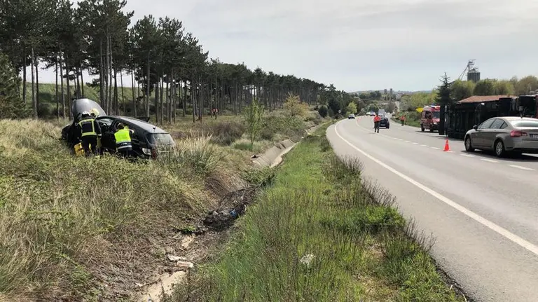 Accidente de tráfico en Barásoain BOMBEROS DE NAVARRA