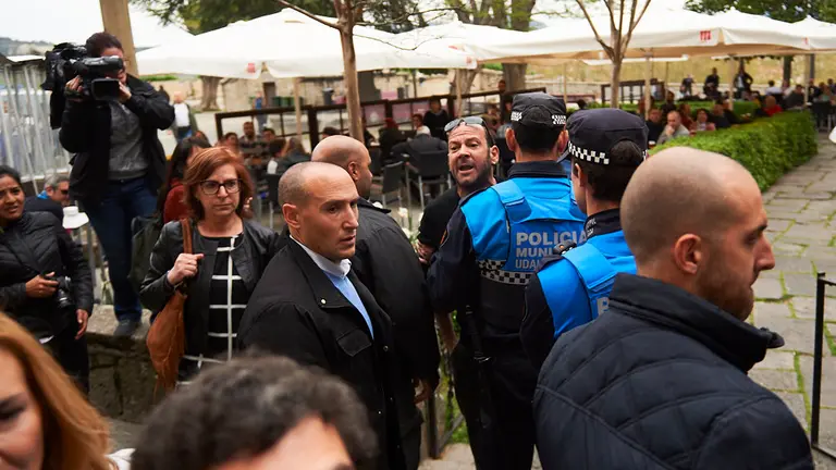 Pablo Casado visita Pamplona durante la campaña electoral. PABLO LASAOSA