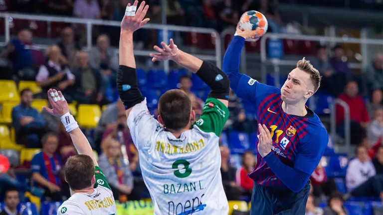 Partido entre FC Barcelona y Anaitasuna de la liga Asobal. @FCBHandbol.