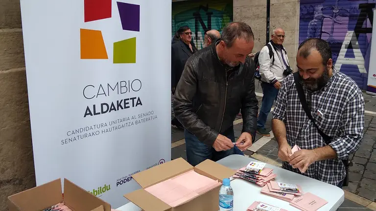 Acto electoral de la candidatura de Cambio Aldaketa para el Senado. CEDIDA