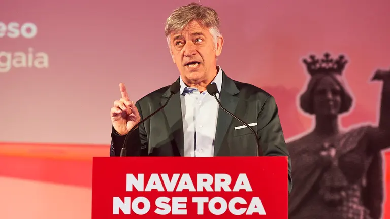 Acto central de Geroa Bai para las elecciones del 28 de abril, celebrado en el Baluarte de Pamplona con las intervenciones de Uxue Barkos, Koldo Marrtínez y Anika Luján MIGUEL OSÉS