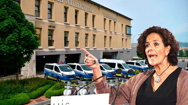 Algunos de los vehículos de la Policía Municipal de Pamplona. CEDIDA 2