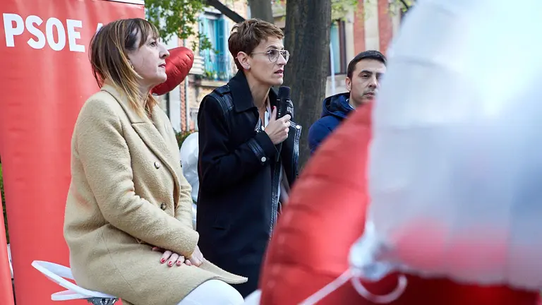 Acto de cierre de campaña de PSN como la presencia de la candidata a la Presidencia de Navarra, María Chivite, y de candidatos al Congreso y al Senado. IÑIGO ALZUGARA (2)