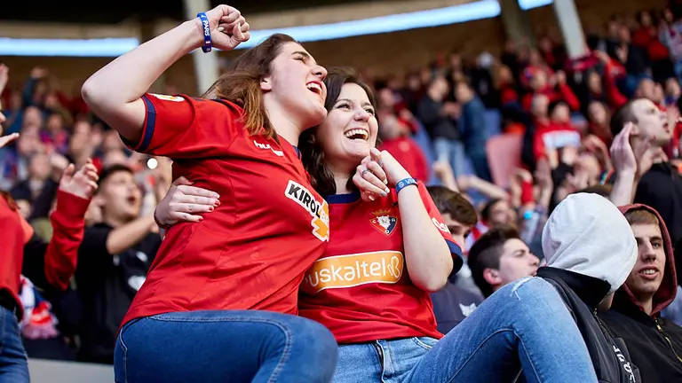 La grada de El Sadar durante el partido de la Liga 123 entre Osasuna y Albacete (03). IÑIGO ALZUGARAY