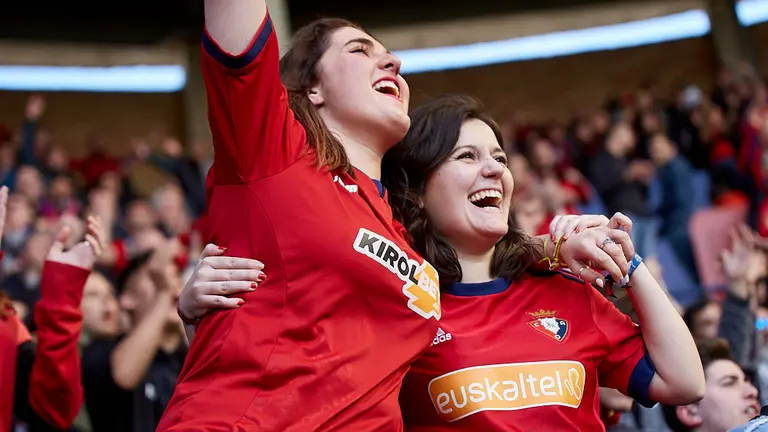 La grada de El Sadar durante el partido de la Liga 123 entre Osasuna y Albacete (06). IÑIGO ALZUGARAY