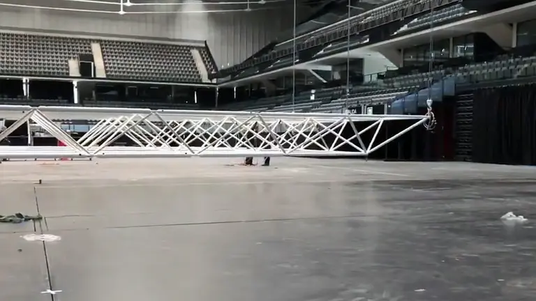 El pabellón Navarra Arena ultima sus preparativos para recibir a los concursantes de &#39;OT2018&#39;. CEDIDA