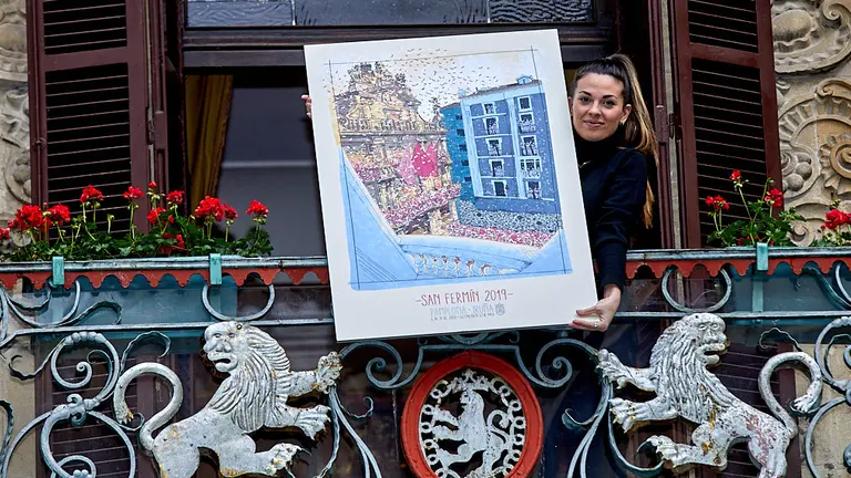 'Ayer soñé con un 6 de julio' de la burladesa Edurne Taínta Balda será el cartel anunciador de las fiestas de San Fermín 2019 (17). IÑIGO ALZUGARAY