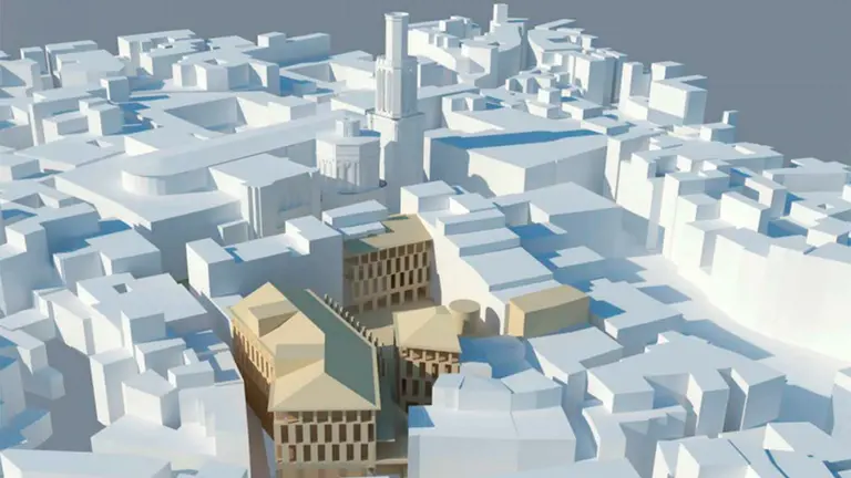 Imagen del proyecto de rehabilitación y reurbanización del Horno de Coscolín en Tudela Foto ESTUDIO BLASCO ESPARZA ARQUITECTOS