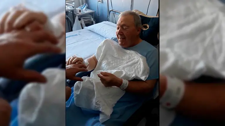 Anillos verdaderos en la boda entre dos vecinos de Caparroso celebrada en el hospital
